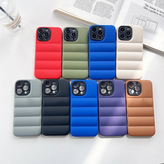 Fashion The Puffer North Down Jacket Phone Case For iPhone 14 13 Pro Max 12 11 Pro XR XS MAX 8 15 Plus Shockproof Silicone Cover