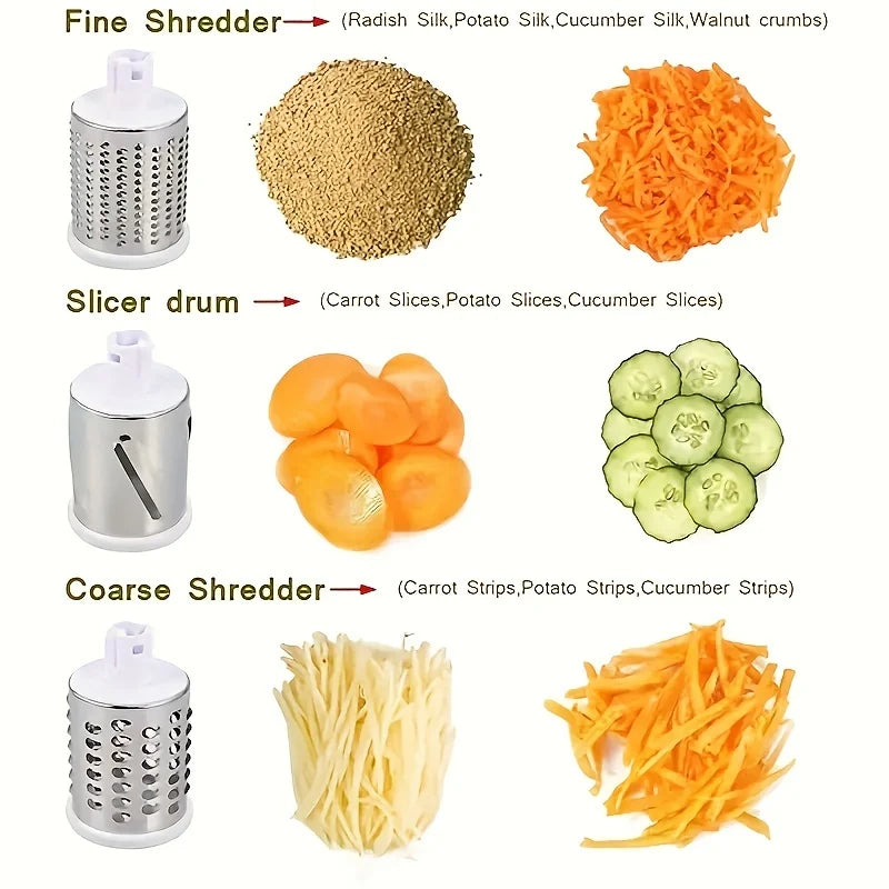 Portable Manual Vegetable Cutter Slicer Multifunctional Round Rotate Mandoline Slicer Potato Cheese Kitchen Gadgets