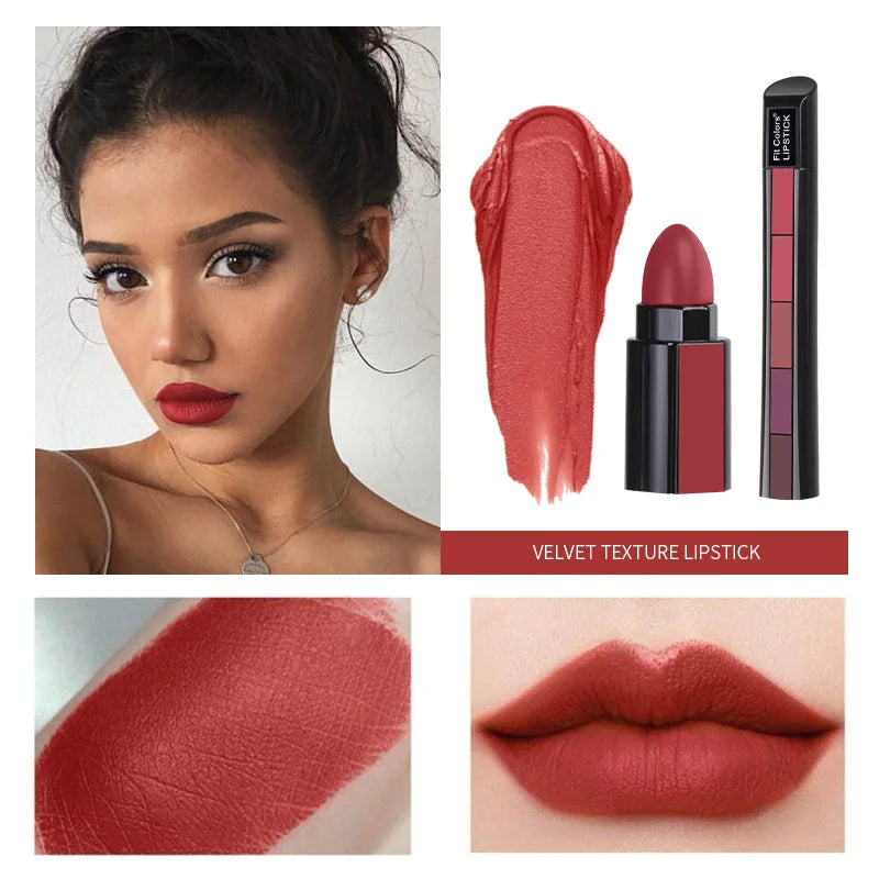 5 in 1 Lipstick Set (Premium Quality)